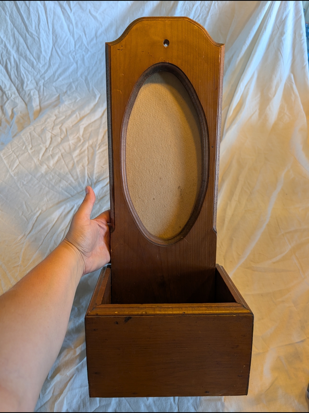 2/80$ Vintage Brown Wall Display Shelf with planter